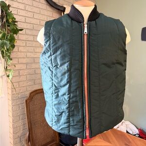 Vintage Avon Sportswear Quilted Vest Made in Canada Green